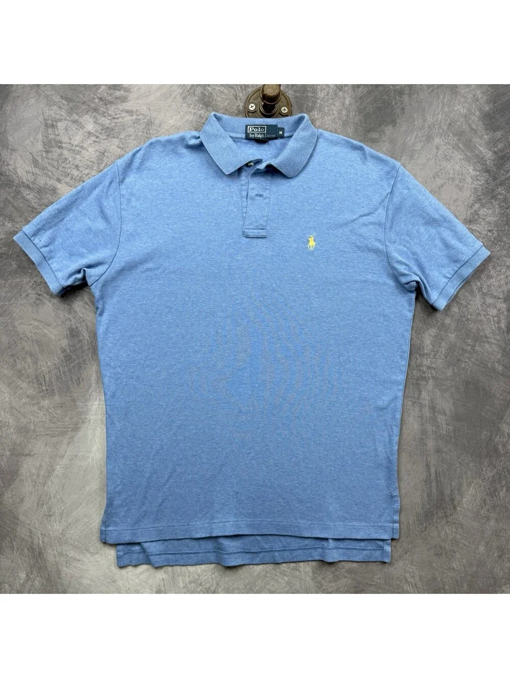Vintage Polo Ralph Lauren Polo Shirt Men's M Blue Pony Cotton Luxury EUC
